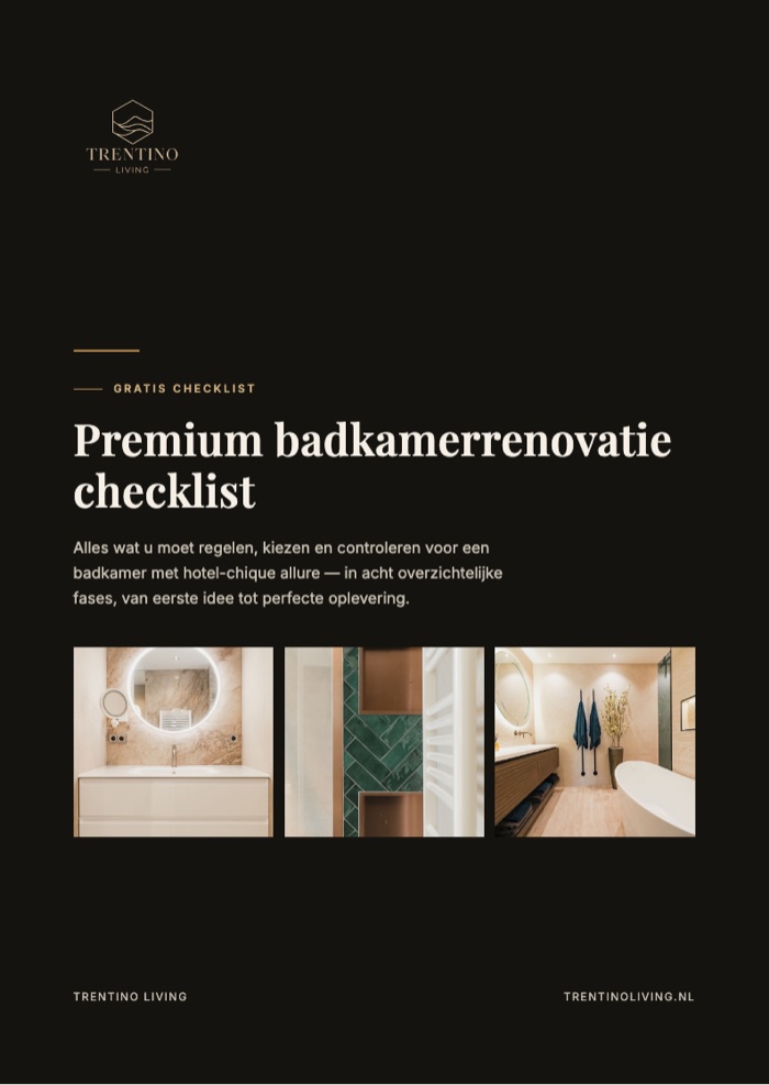 Cover van de premium badkamerrenovatie checklist