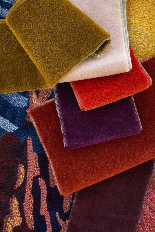 Fischbacher Velvet Stretch Atelier, juweelkleurige stalen