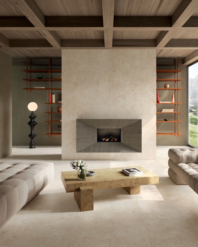 Gardenia & Ariana Orosei, woonkamer met haard
