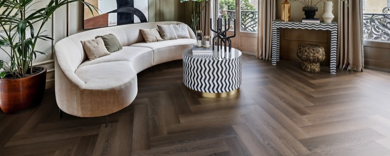 Saffier Avenue Venice Oak visgraat, woonkamer