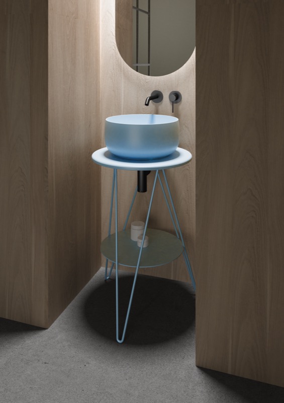 Scarabeo Fidia, opzetkom in pastelblauw