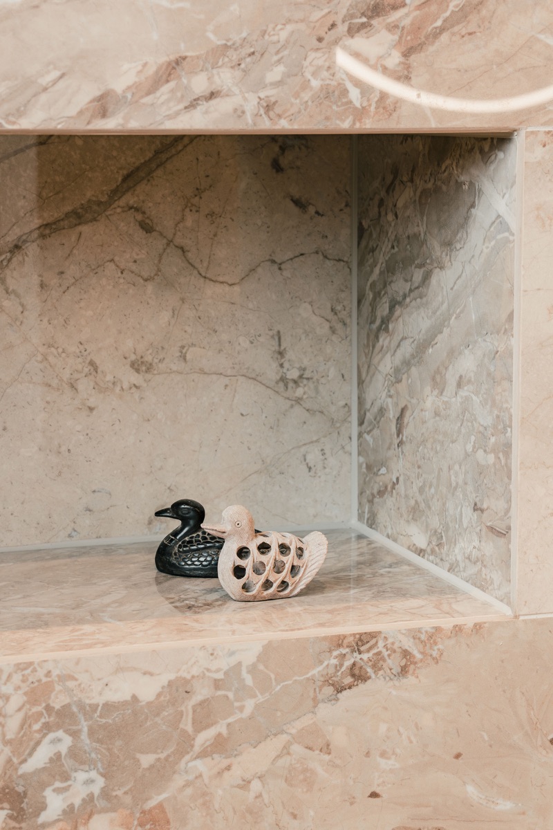Marmeren badkamer detail
