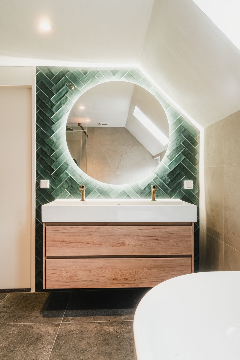Detail badkamer Alphen aan den Rijn